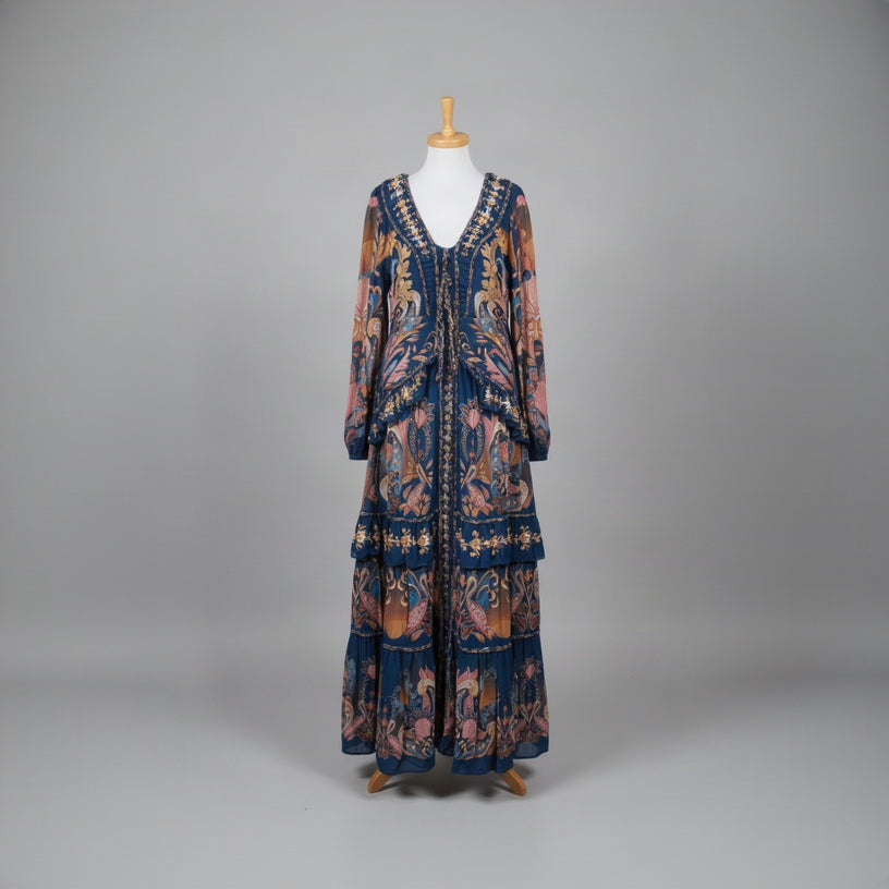 Farm Rio blue & blush Sea Garden dress, sizes S and M, NEW WITH TAGS!