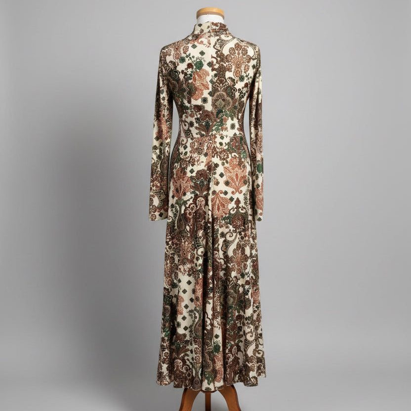 Cara Cara brown and green Agata dress, size M