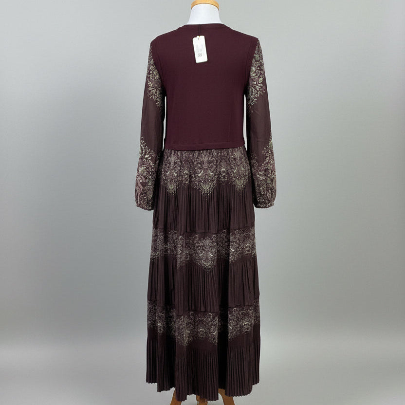 Current Air burgundy and brown sweater dress, size M, NEW WITH TAGS!