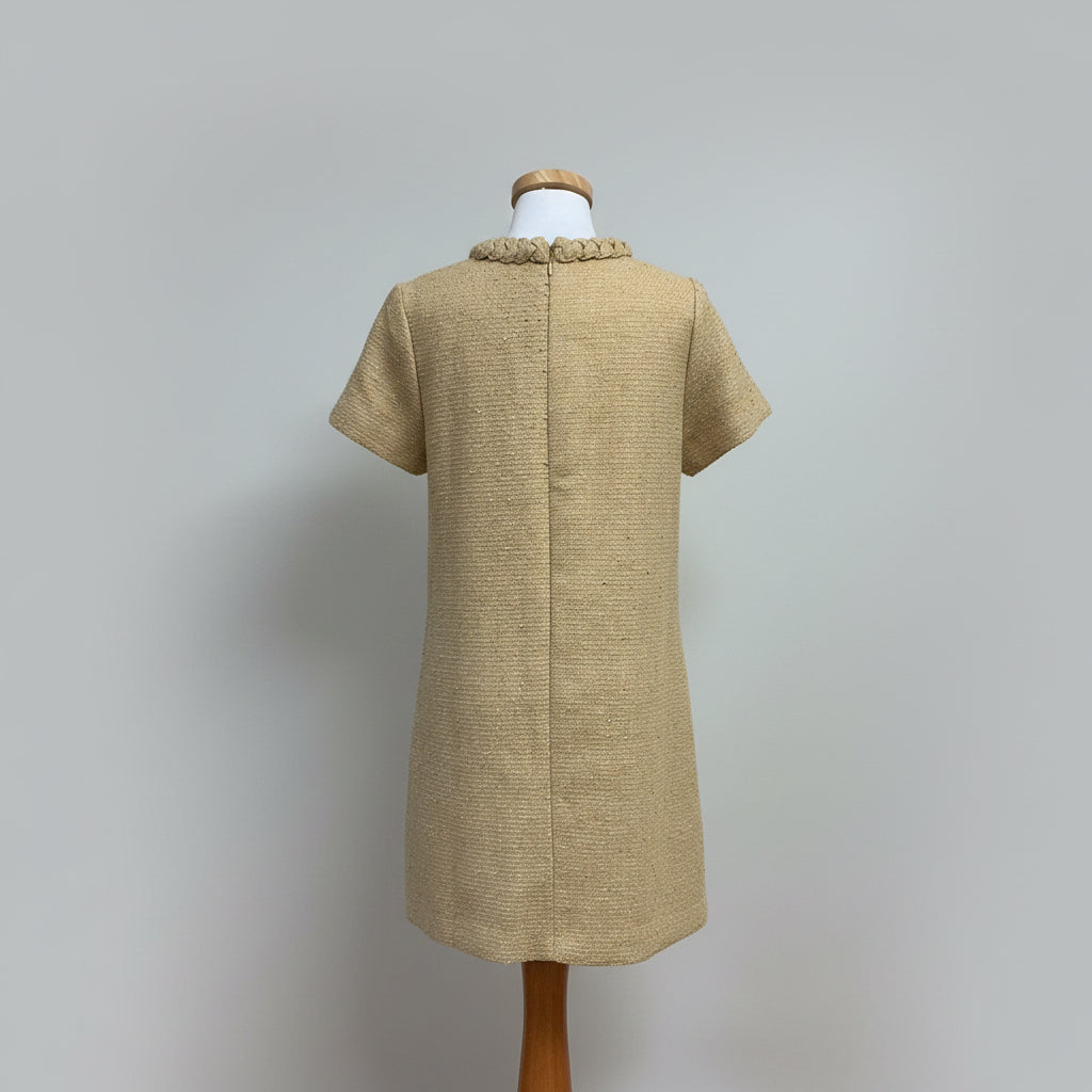 Tuckernuck khaki tweed Croissant Jackie dress, size M
