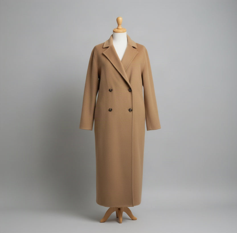 Jenni Kaye camel wool-blend Olivia coat, size M