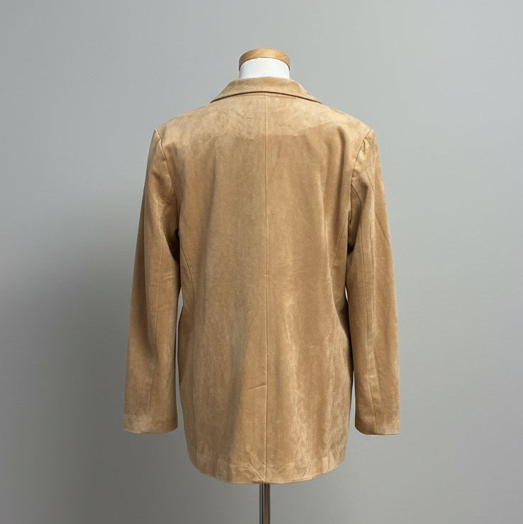Dolan tan faux suede Boyfriend blazer, size M, NEW WITH TAGS!