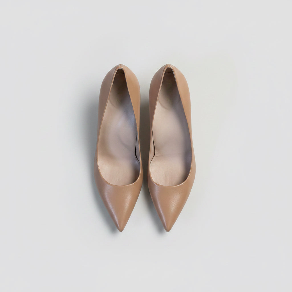 Inez almond nappa leather Alta pumps, size 9, NEW IN BOX!