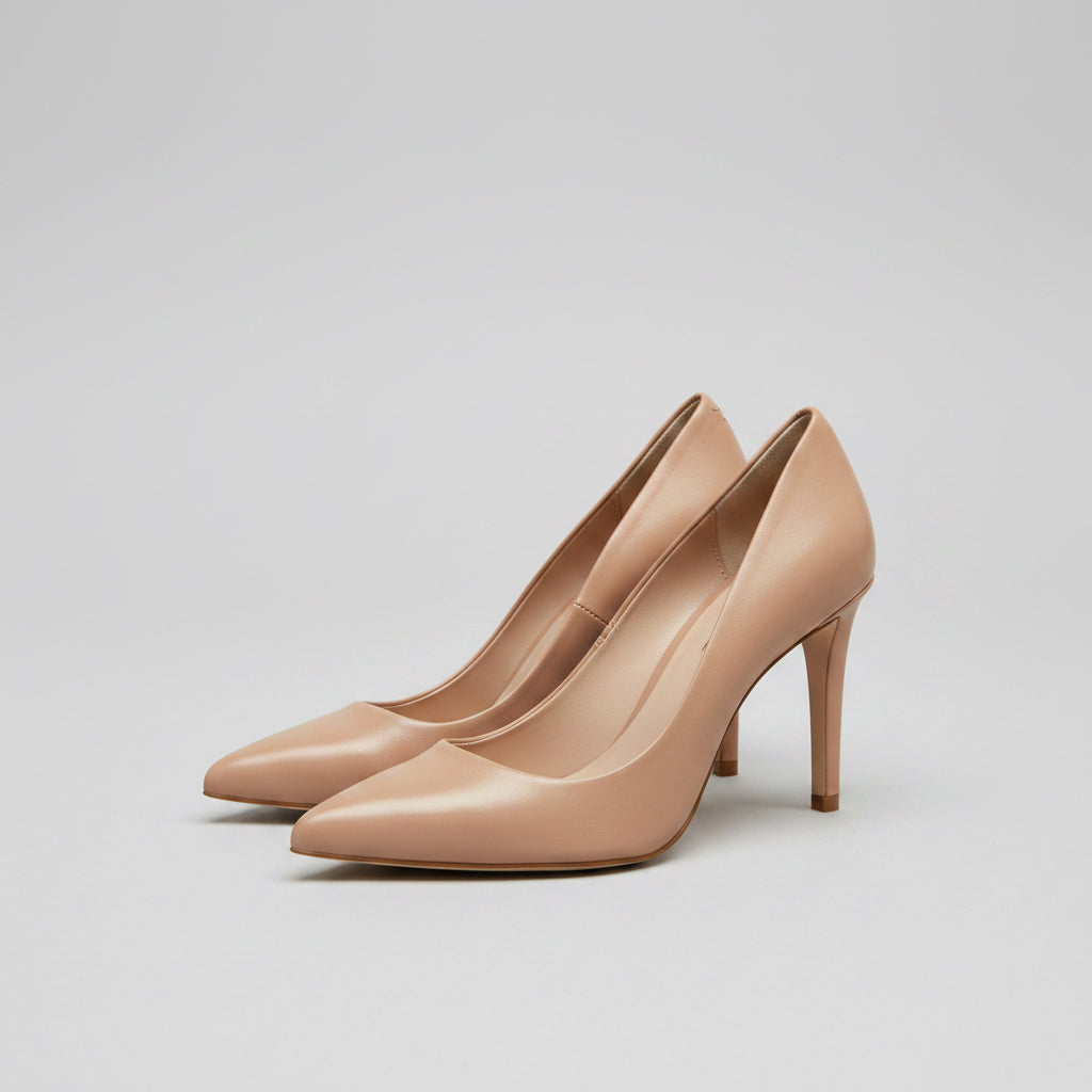 Inez almond nappa leather Alta pumps, size 9, NEW IN BOX!