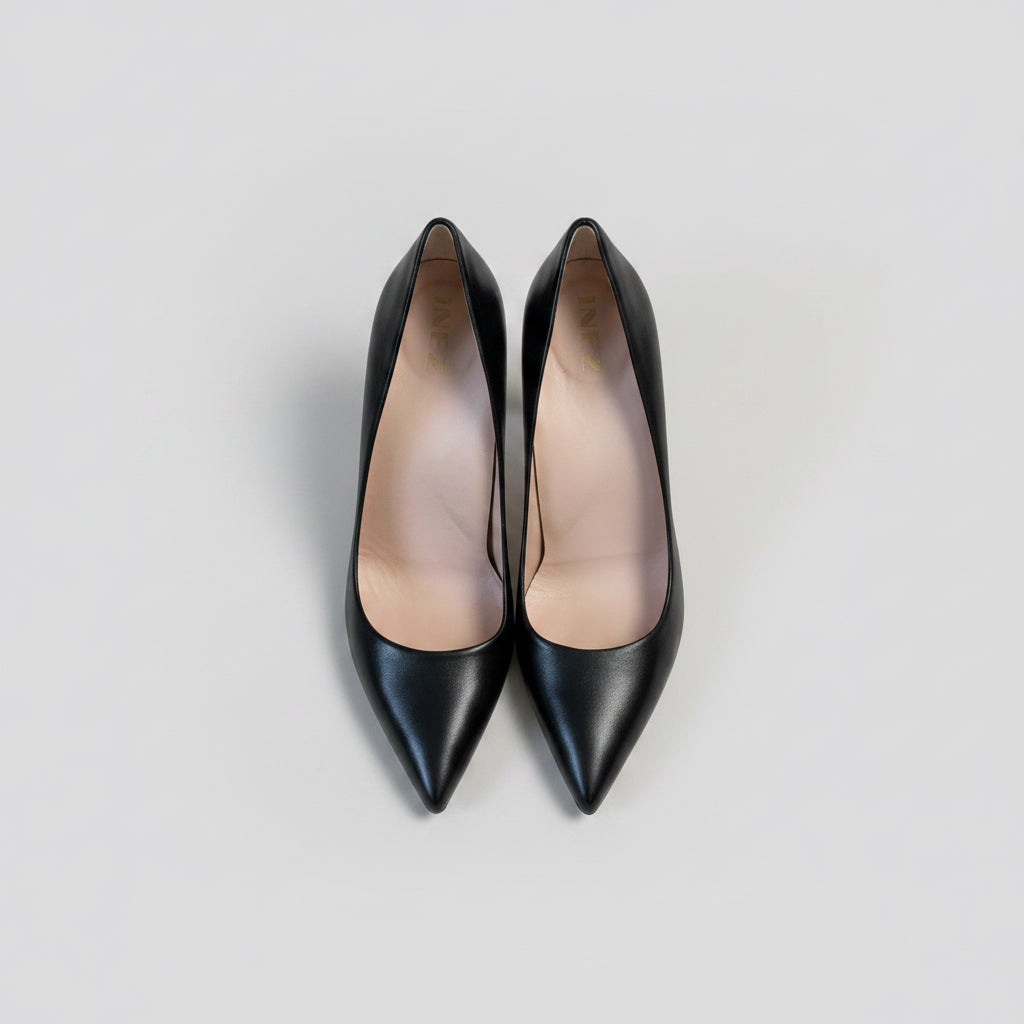 Inez black nappa leather Alta pumps, size 9, NEW IN BOX!