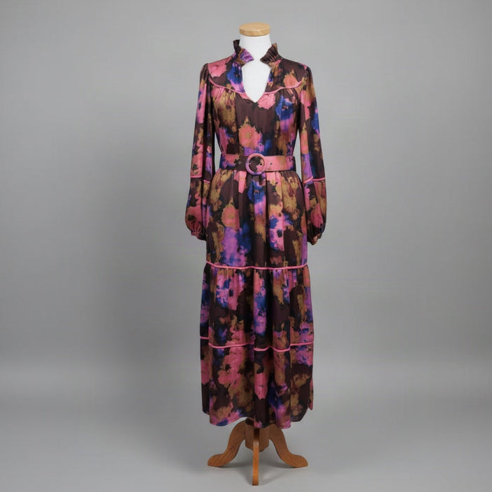 Crosby by Mollie Burch purple print Delphine dress, size XS