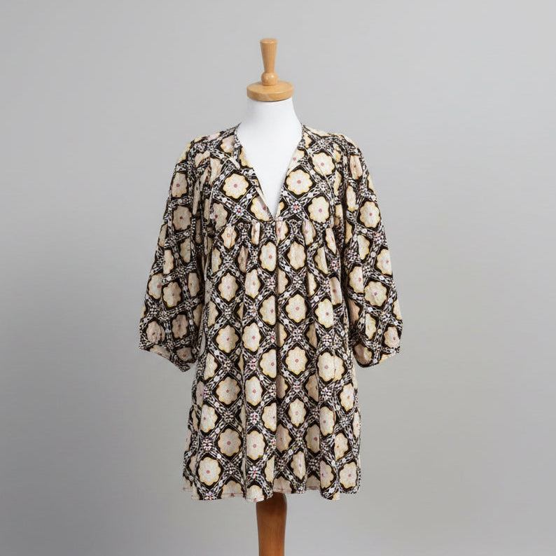 Mille black and yellow Merida floral Daisy dress, size XS, NEW WITH TAGS!