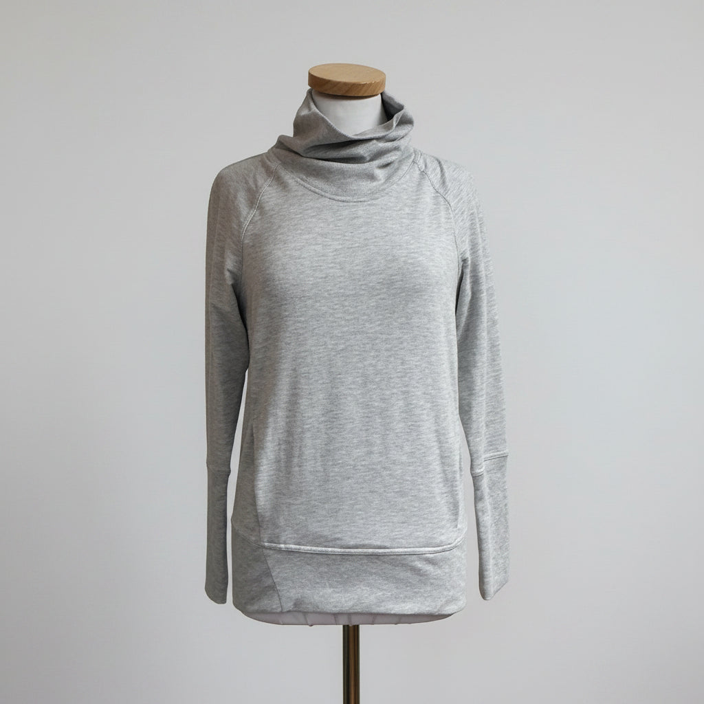 Lululemon light gray High Lines Pullover top, size 4