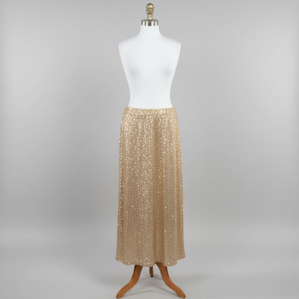 Vineyard Vines gold sequin skirt, size M