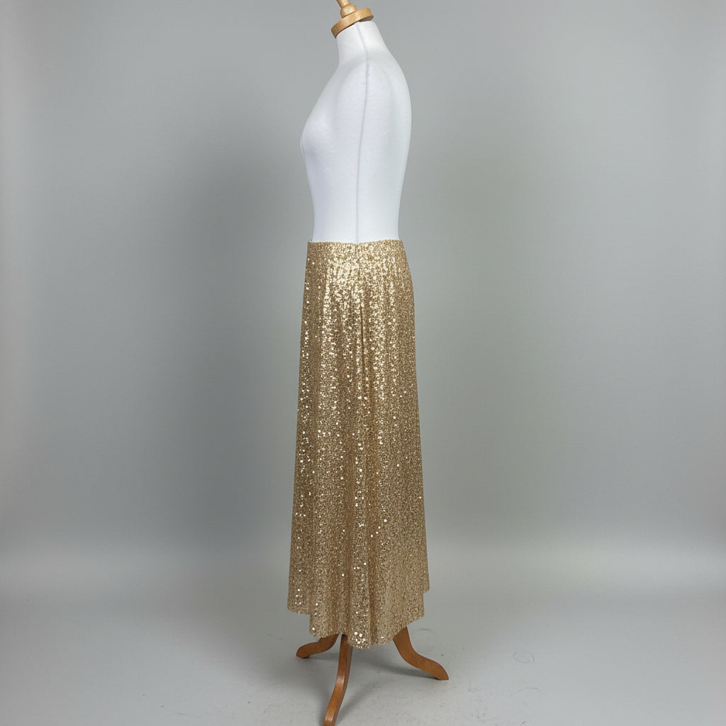 Vineyard Vines gold sequin skirt, size M