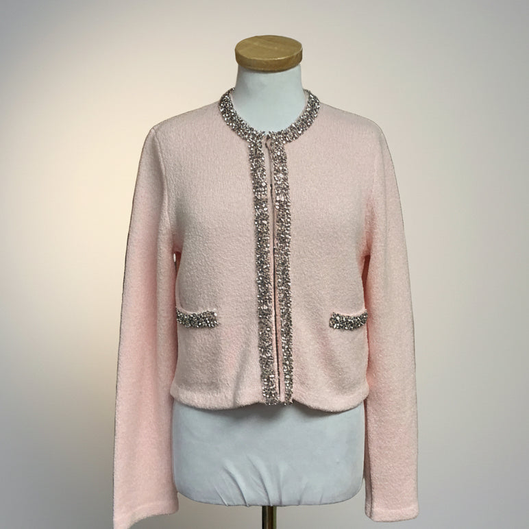 Endless Rose pink jeweled sweater, Size M, NEW WITH TAGS!