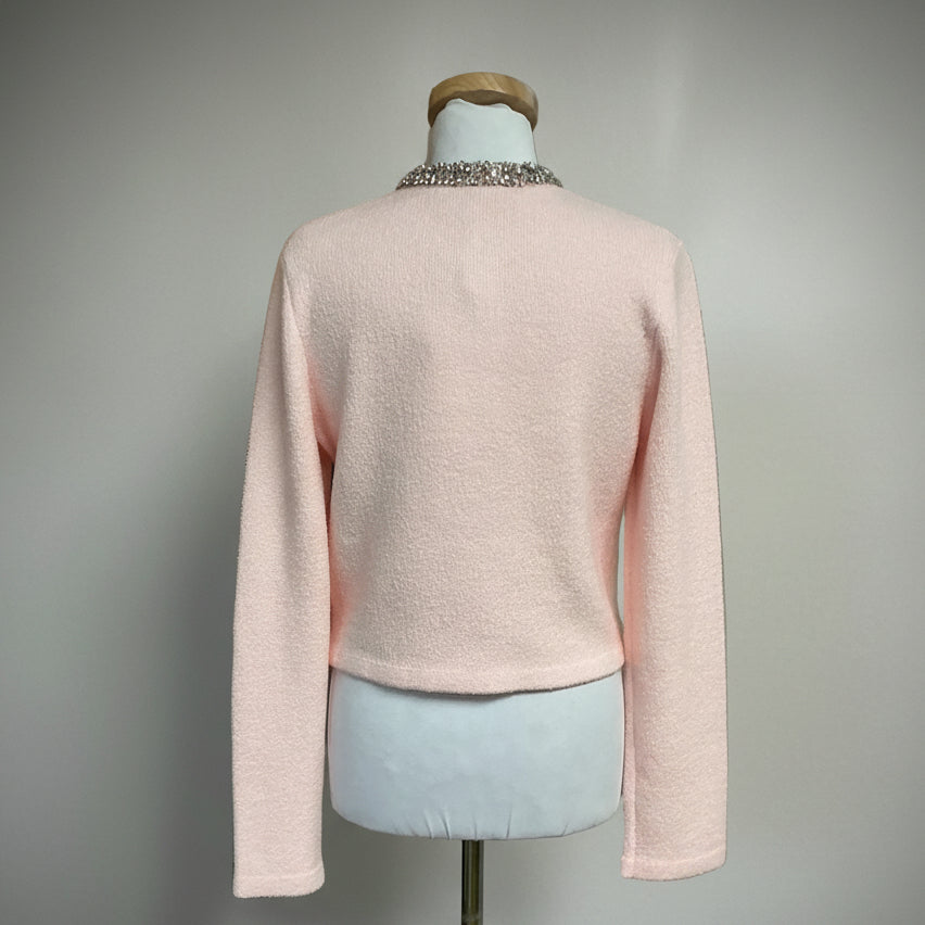 Endless Rose pink jeweled sweater, Size M, NEW WITH TAGS!