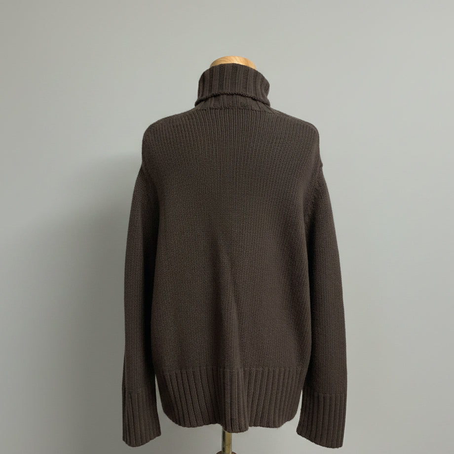 Jenni Kayne brown cashmere Cocoon turtle neck sweater, Size M