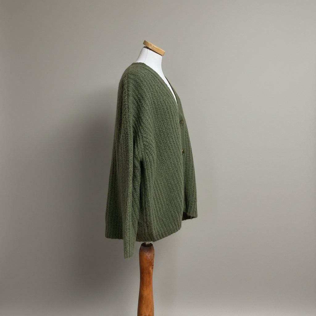 Jenni Kayne olive green alpaca blend cardigan, Size M, NEW WITH TAGS!