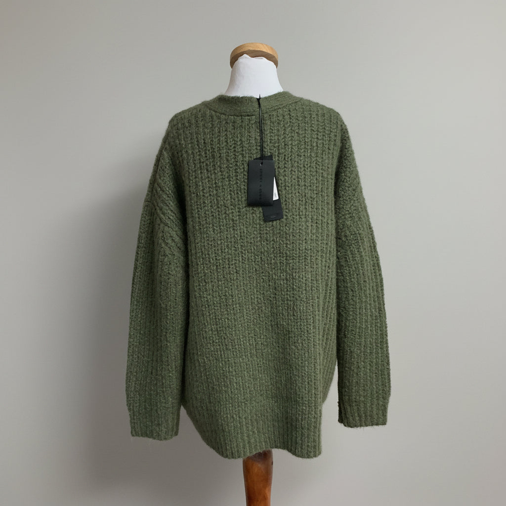Jenni Kayne olive green alpaca blend cardigan, Size M, NEW WITH TAGS!