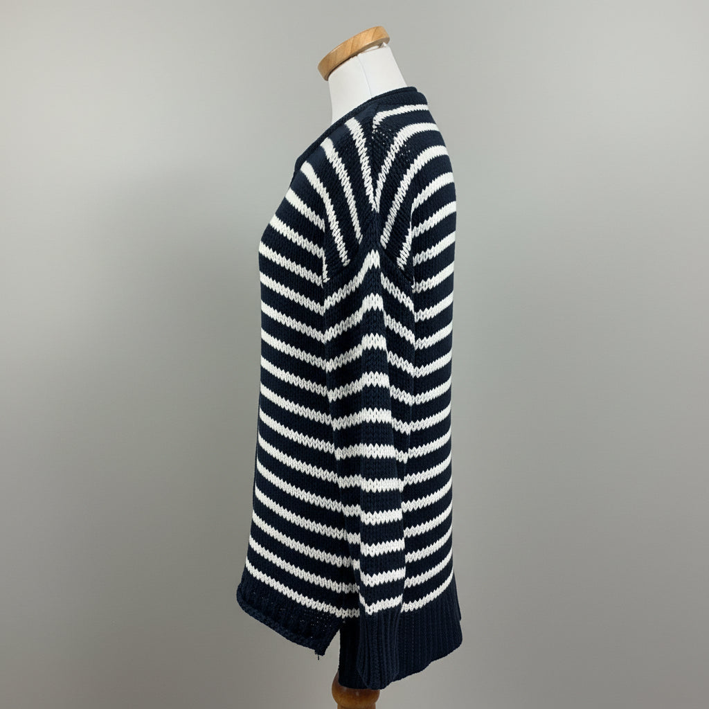 Jean-Pierre Klifa navy & white Jersey Girl sweater, size M, NEW WITH TAGS!