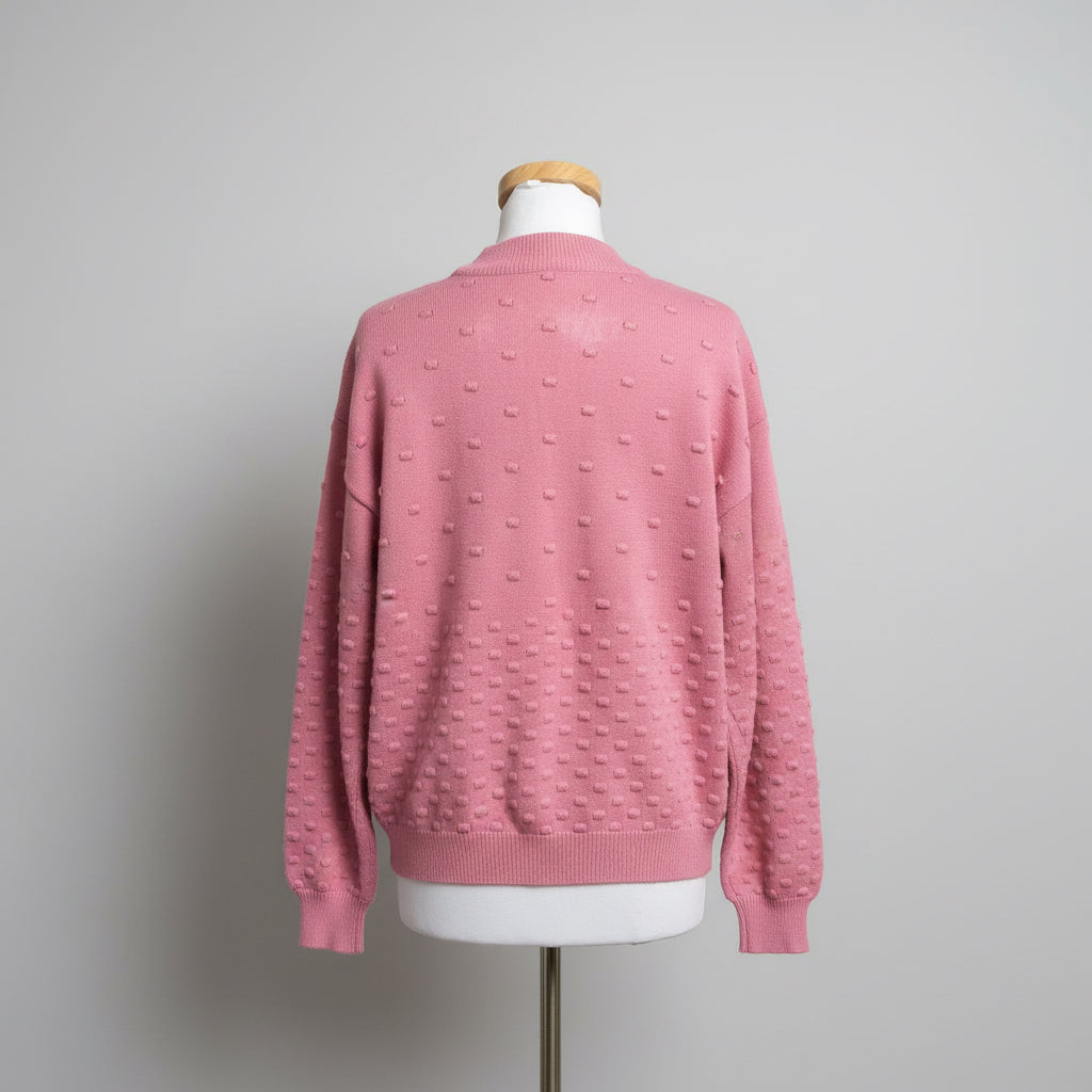 Crosby by Mollie Burch pink textured Miller sweater, size S