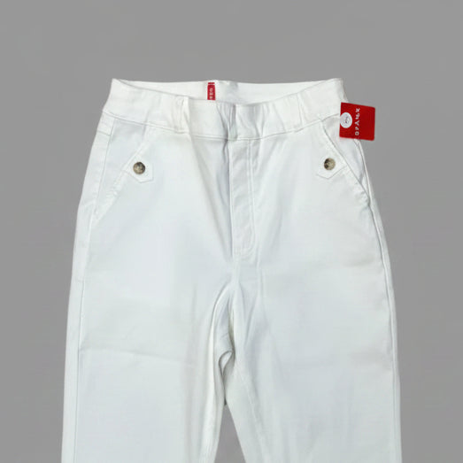 Spanx white twill wide leg jeans, Size M, NEW WITH TAGS!