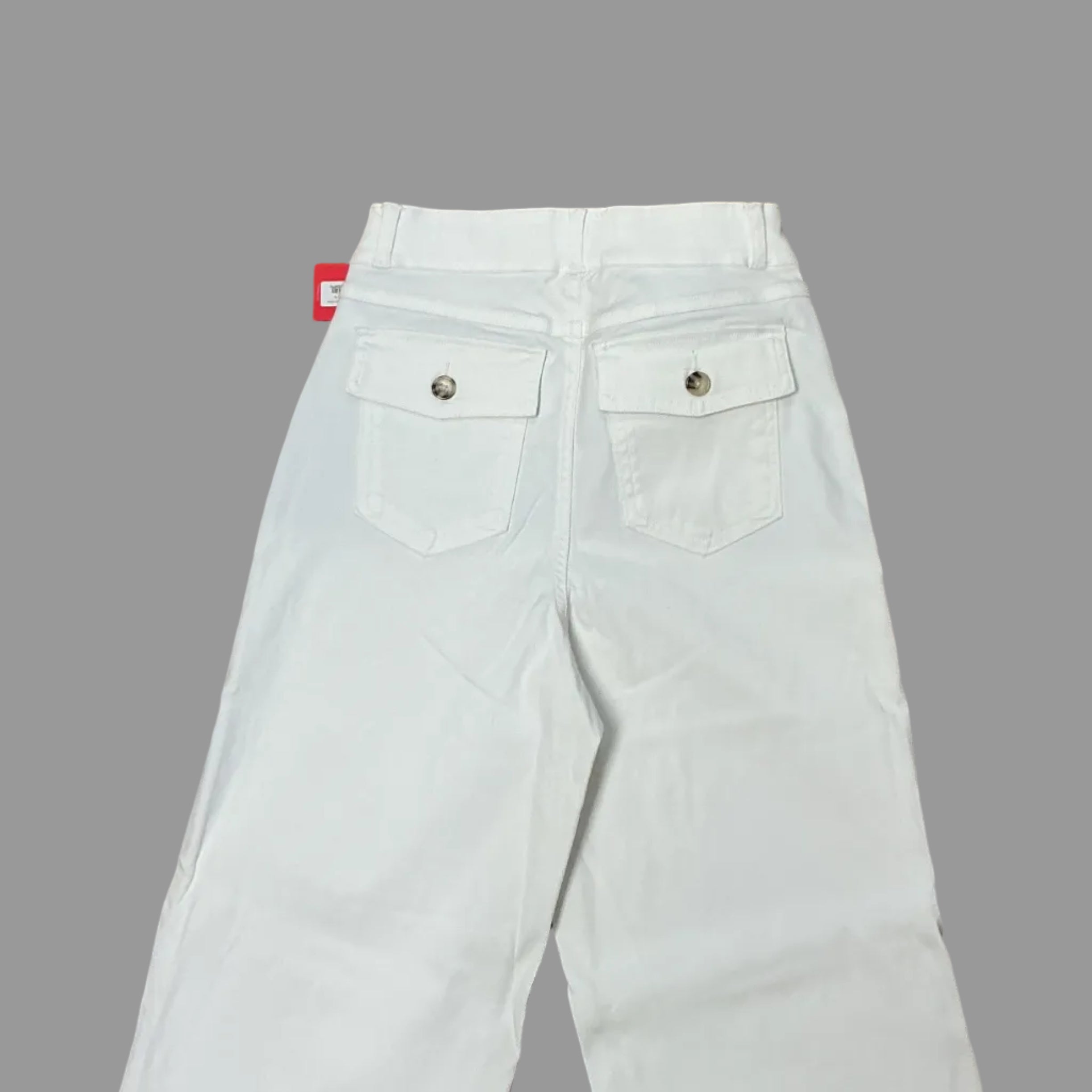 Spanx white twill wide leg jeans, Size M, NEW WITH TAGS!