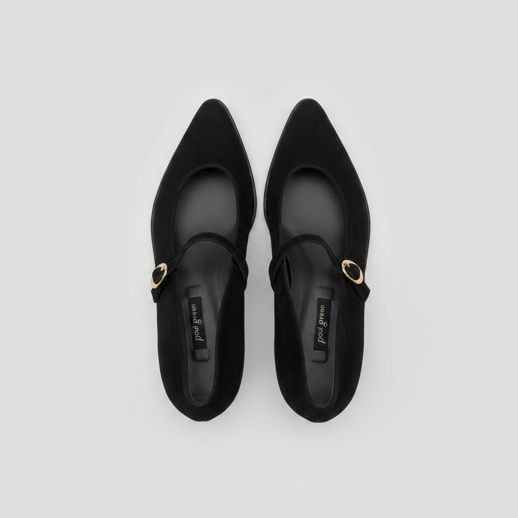 Paul Green black suede Carla mary jane shoes, size 8, NEW WITHOUT BOX!