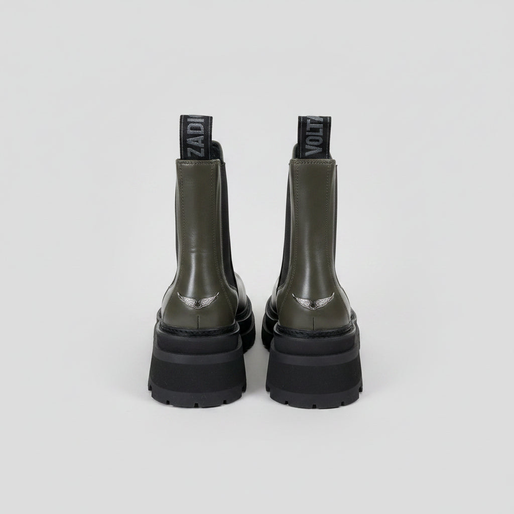 Zadig & Voltaire olive green Ride Chelsea boots, size 9,BRAND NEW WITHOUT BOX!