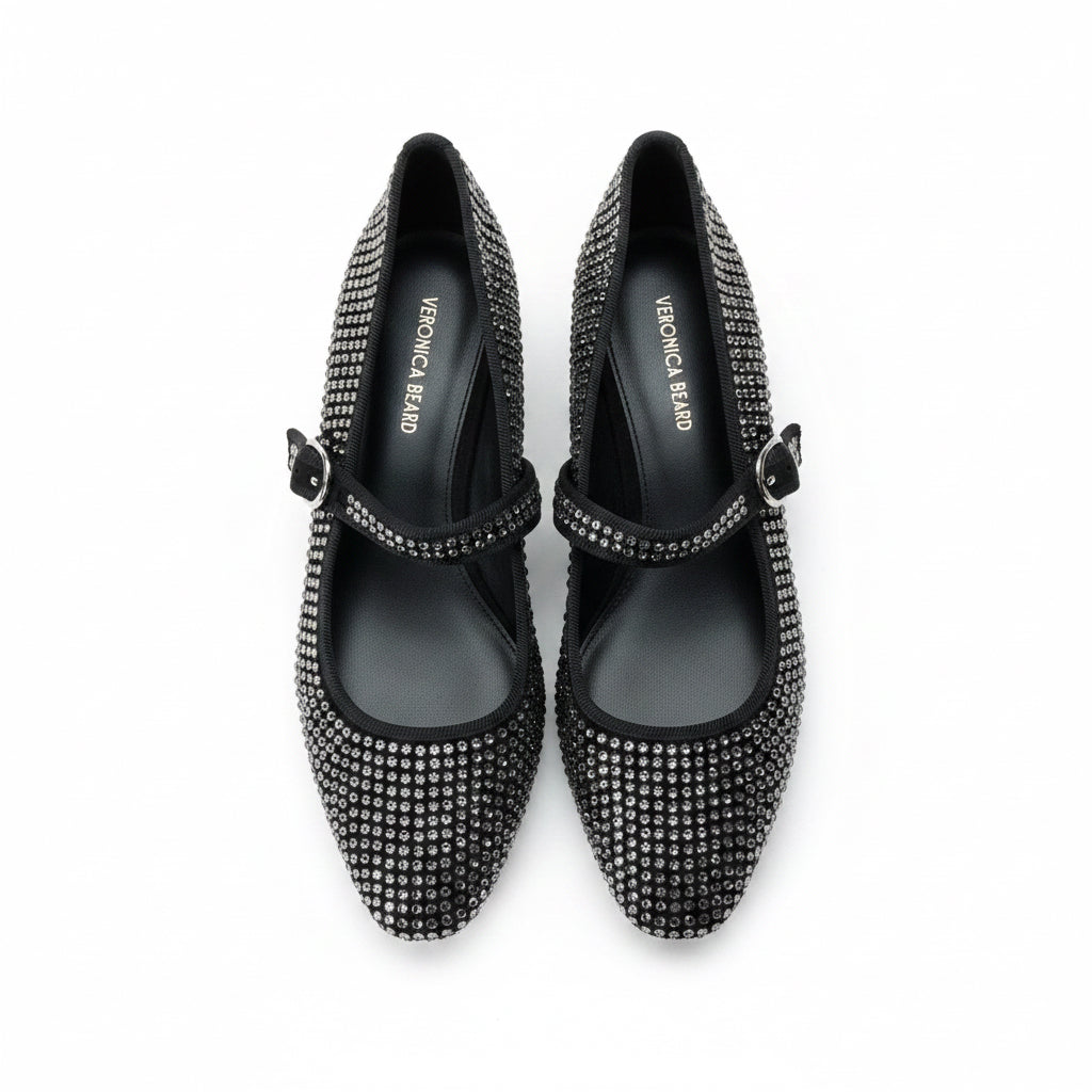 Veronica Beard black and crystal Cade mary jane shoes, size 6, NEW WITHOUT BOX!