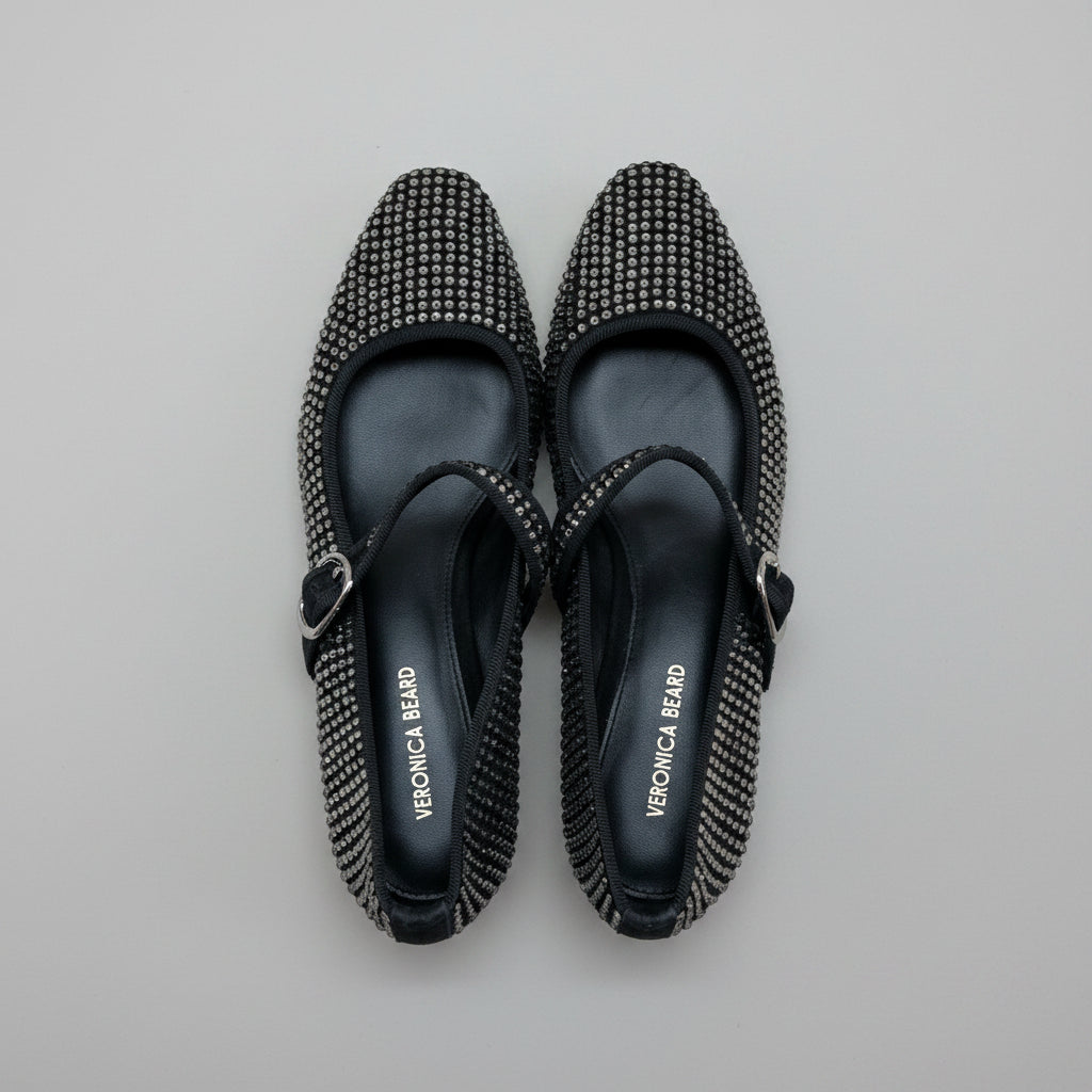 Veronica Beard black and crystal Cade mary jane shoes, size 6, NEW WITHOUT BOX!