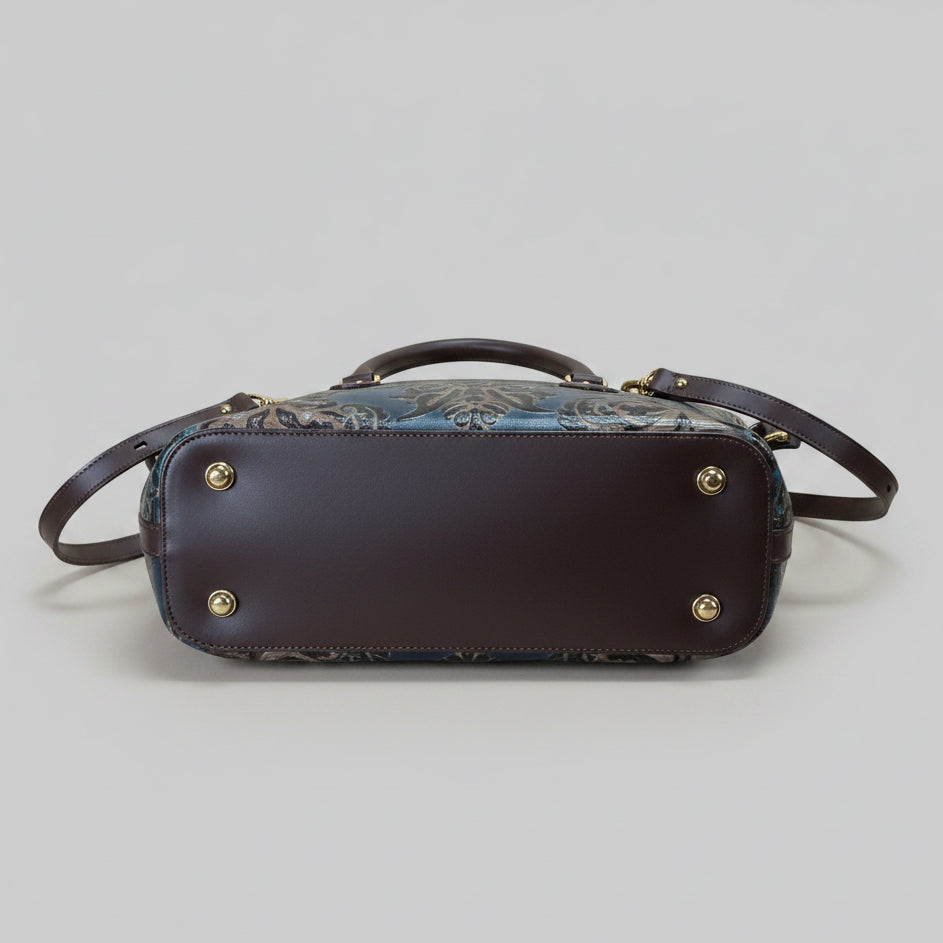 Brahmin brown and blue tooled handbag, NEW WITHOUT TAGS!