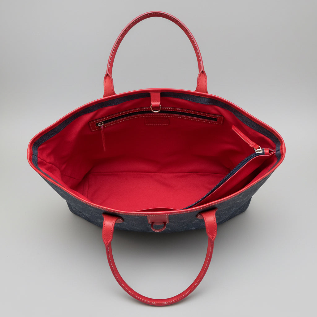 Dooney & Bourke blue & red Emily laptop tote, BRAND NEW WITH TAGS!