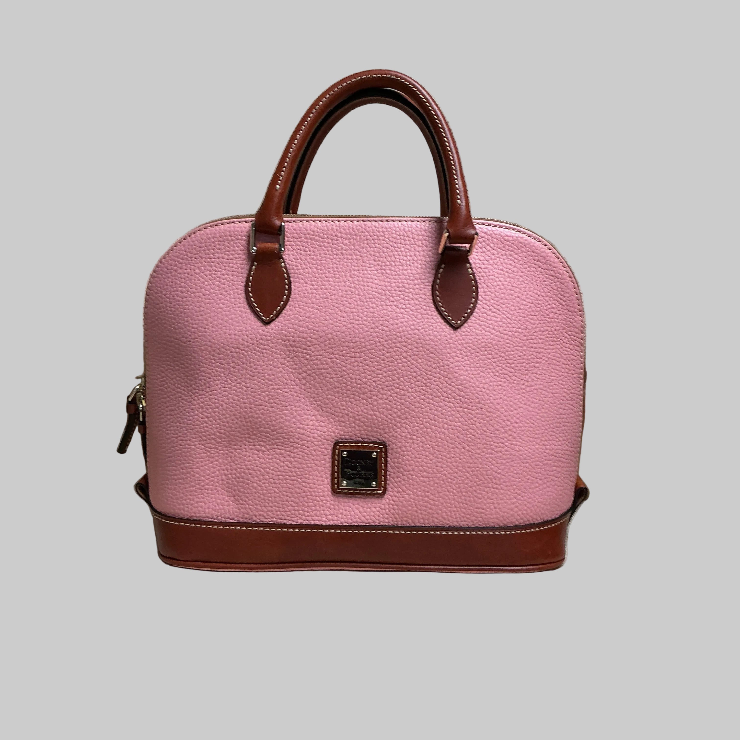 Dooney & Bourke pink and brown Dome satchel, NEW WITH TAGS!