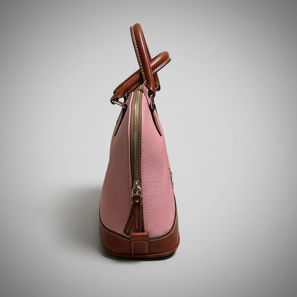 Dooney & Bourke pink and brown Dome satchel, NEW WITH TAGS!