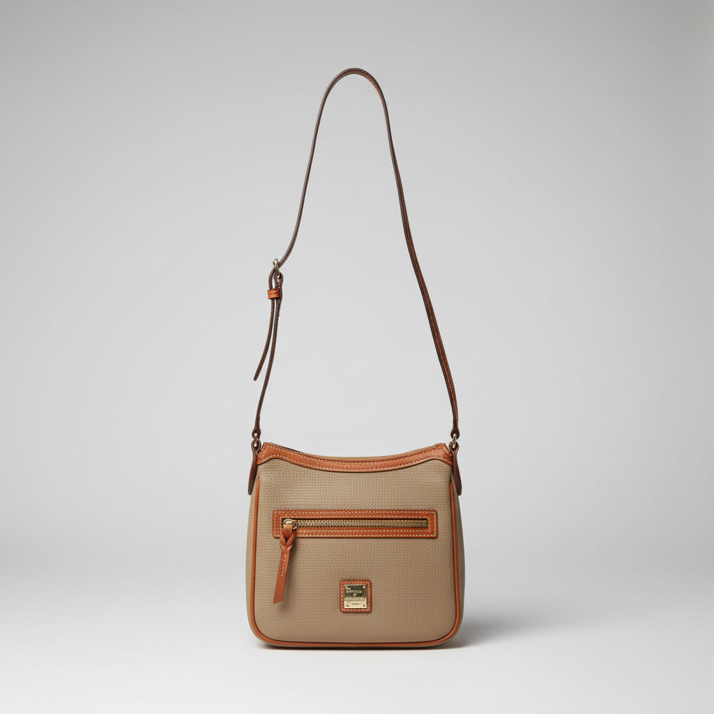Dooney & Bourke taupe pocket crossbody bag, NEW WITH TAGS!