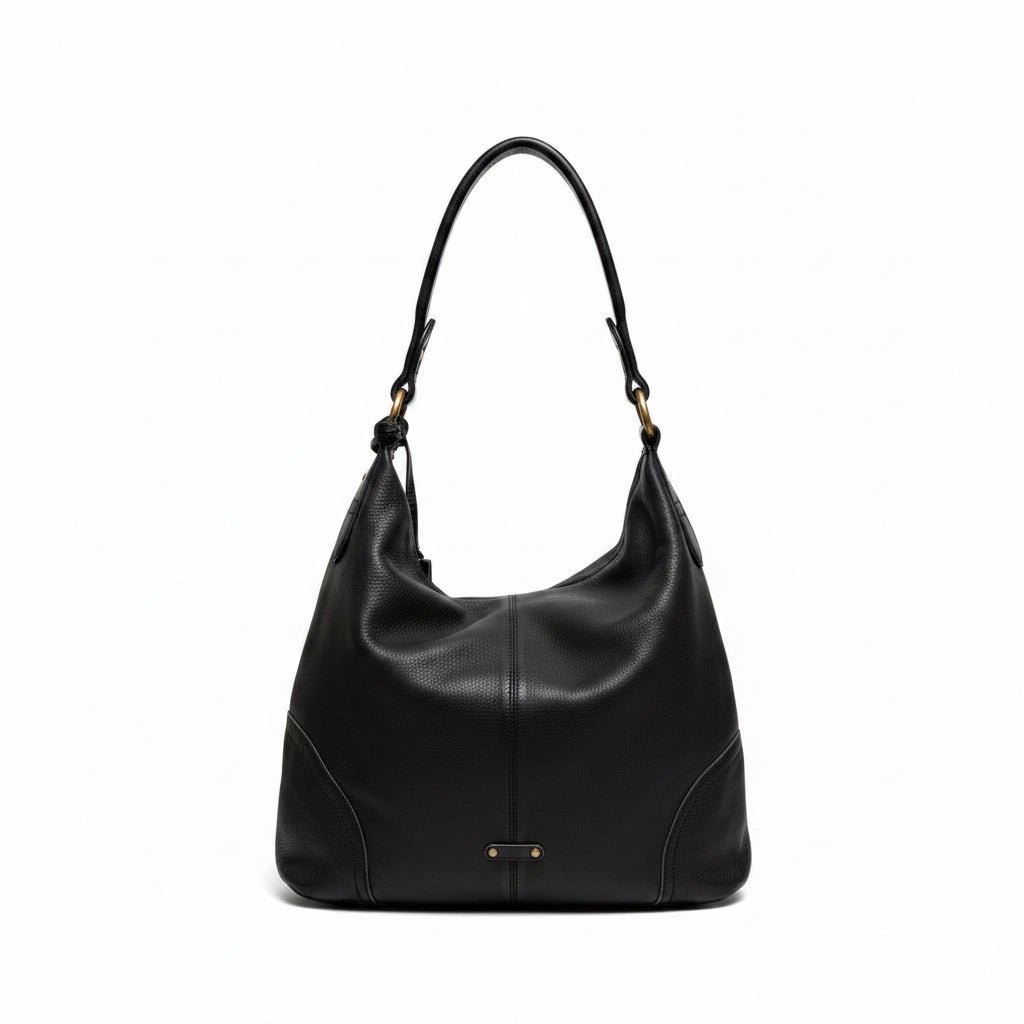 Frye charcoal gray leather foldover bag