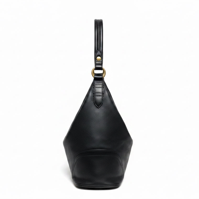 Frye charcoal gray leather foldover bag