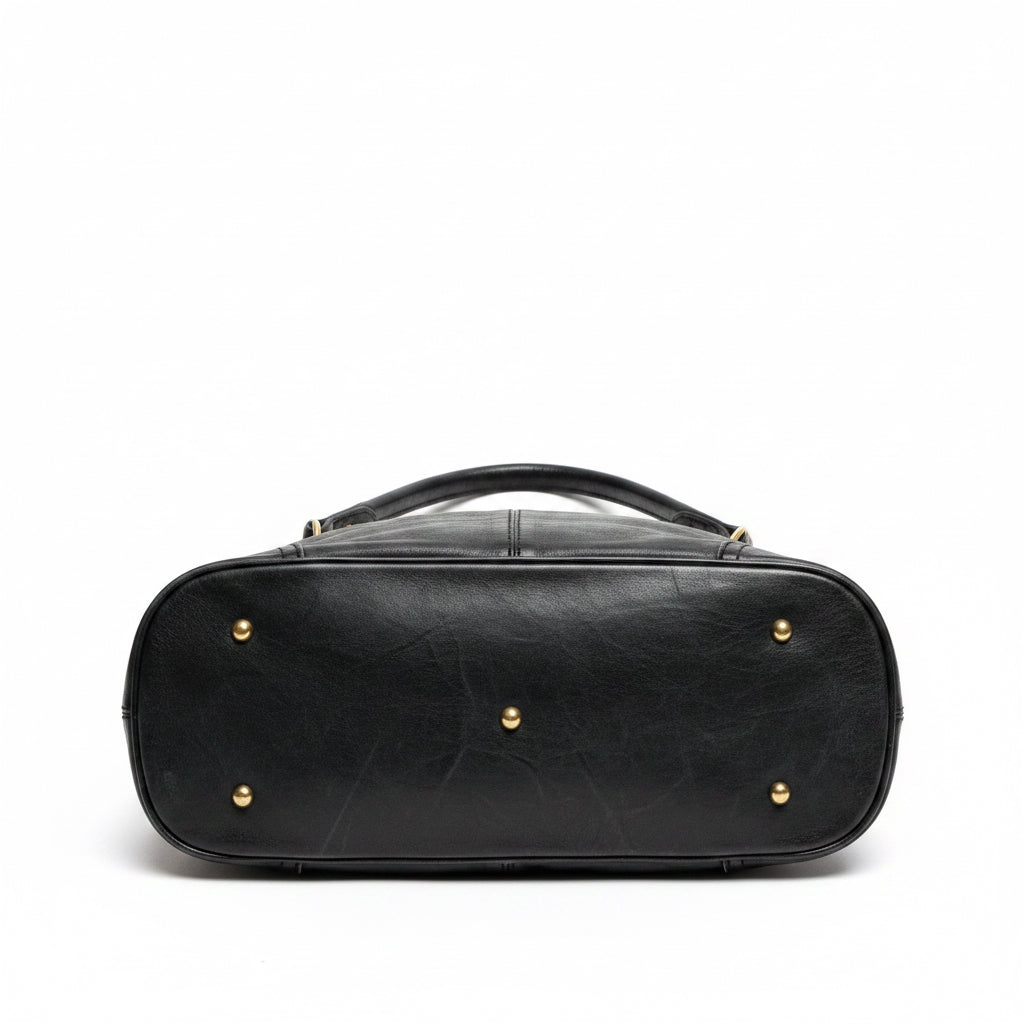 Frye charcoal gray leather foldover bag