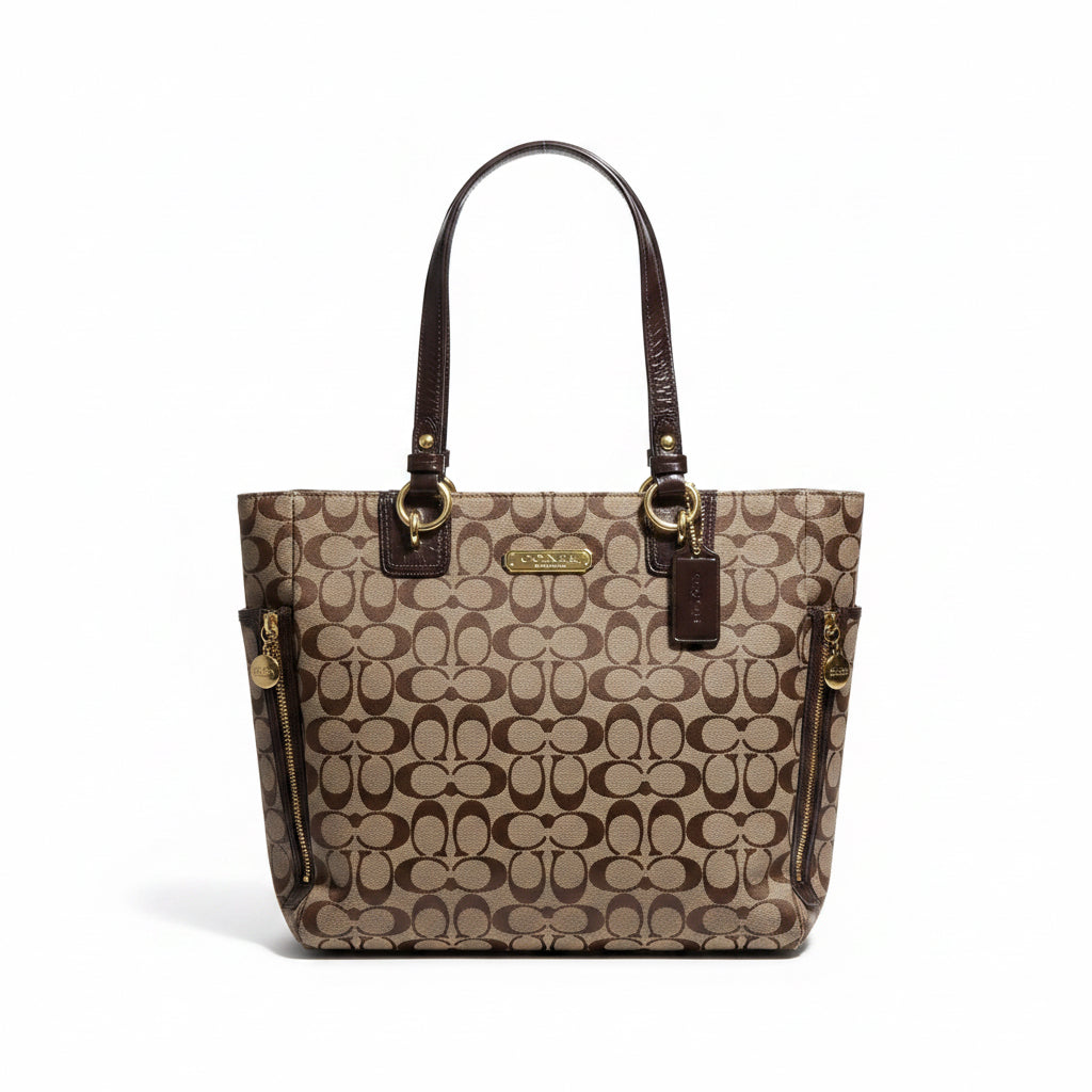 Coach brown logo Gallery zip tote, NEW WITHOUT TAGS!
