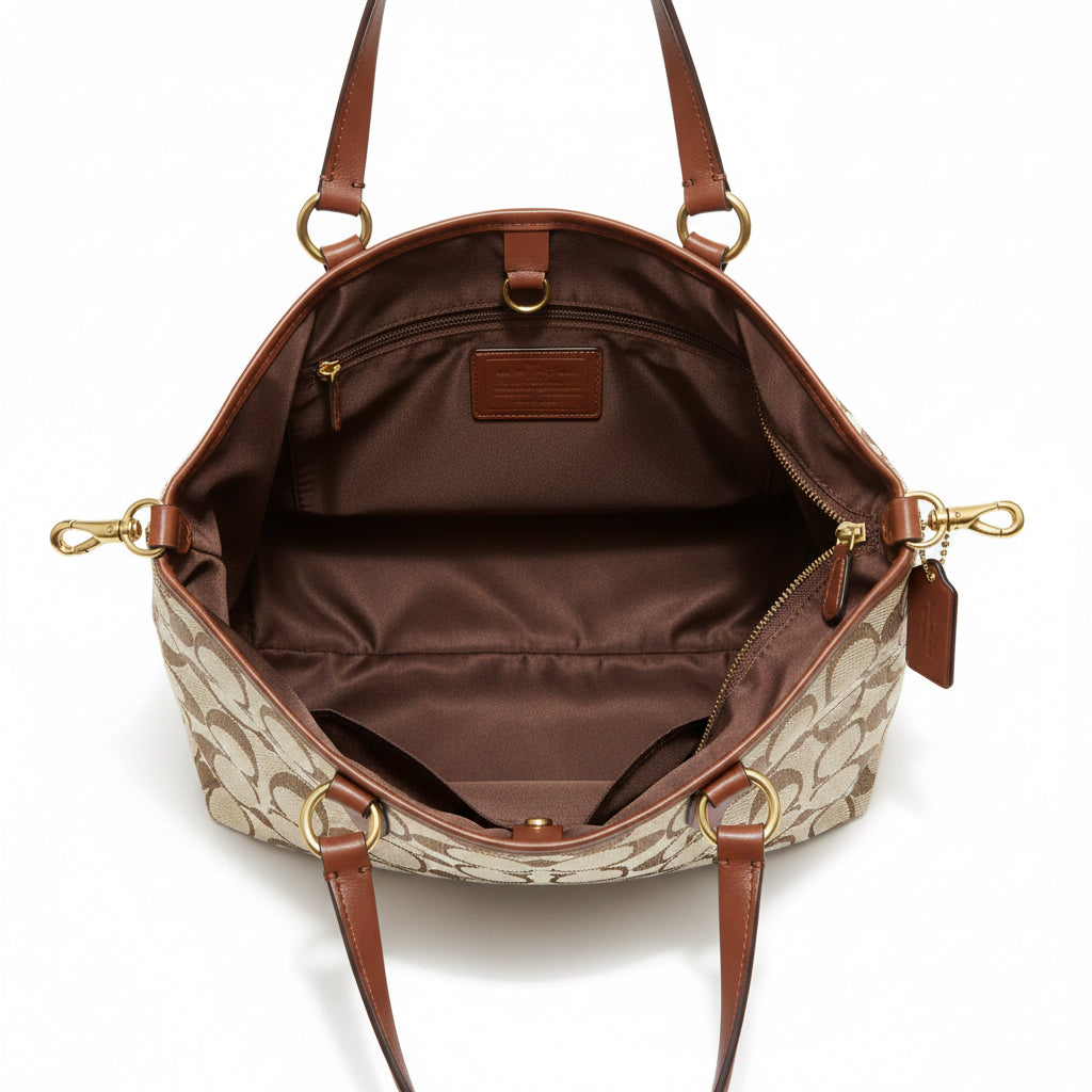 Coach brown logo Gallery zip tote, NEW WITHOUT TAGS!