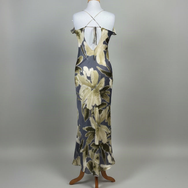 Anthropologie sage and lavender floral dress, size S, NEW WITH TAGS!