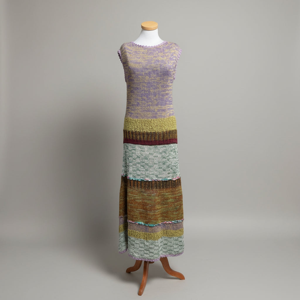 Anthropologie purple and lime woven dress, size M, NEW WITH TAGS!