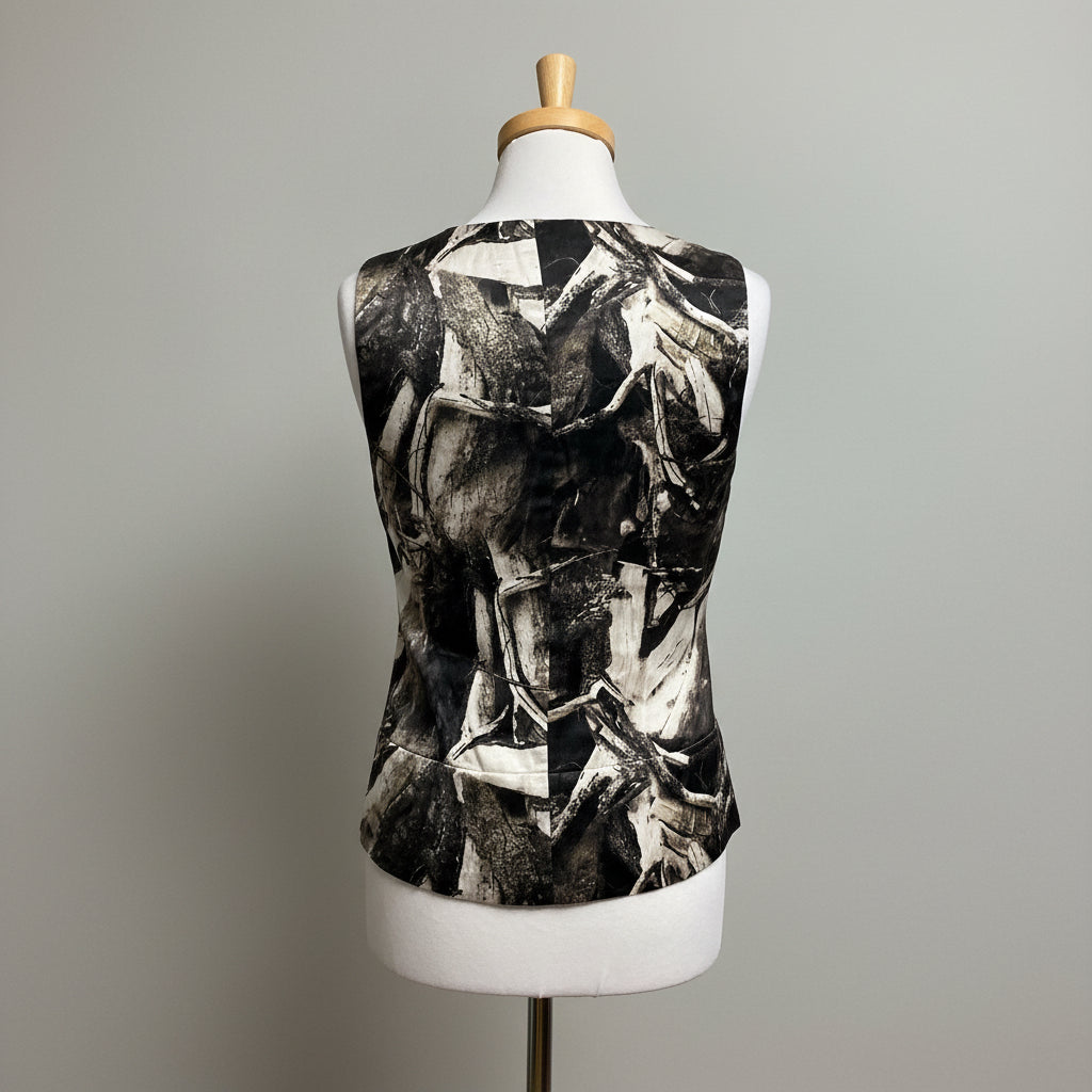 Robert Rodriguez gray forest silk blouse, size 4