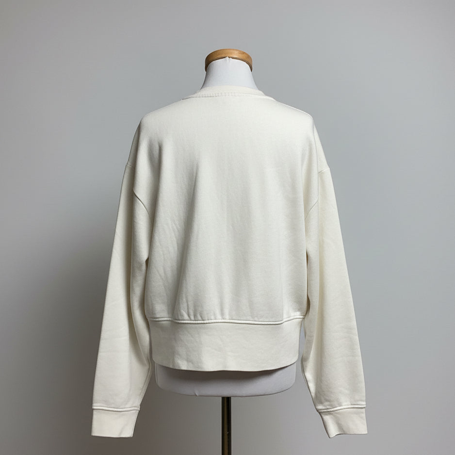 All Saints cream Drip Separo Locket sweatshirt, size L