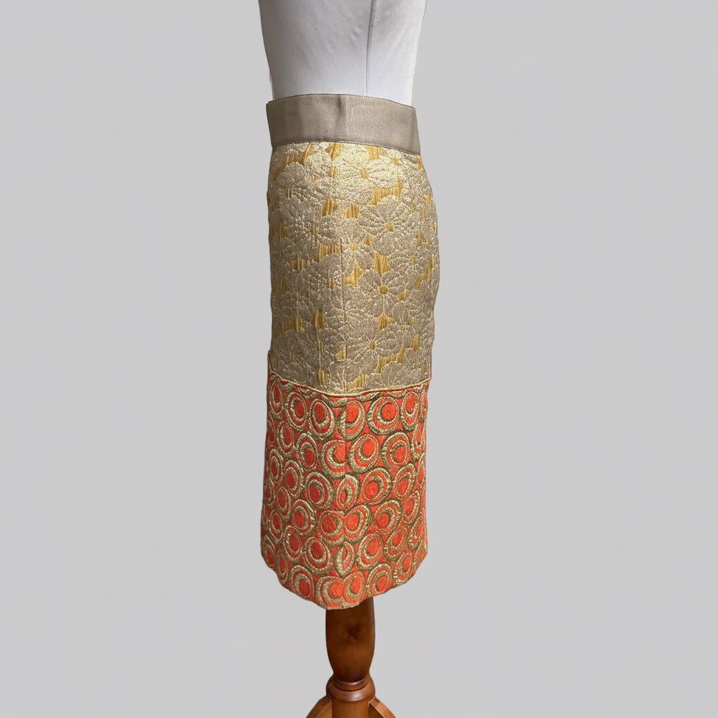 Dolce & Gabbana gold and orange skirt, size 6, NEW WITH TAGS!