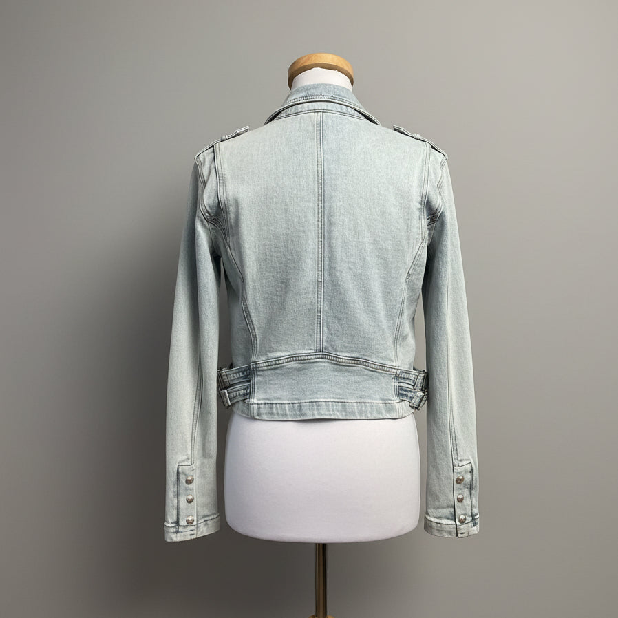 Generation Love light denim moto jacket, size S