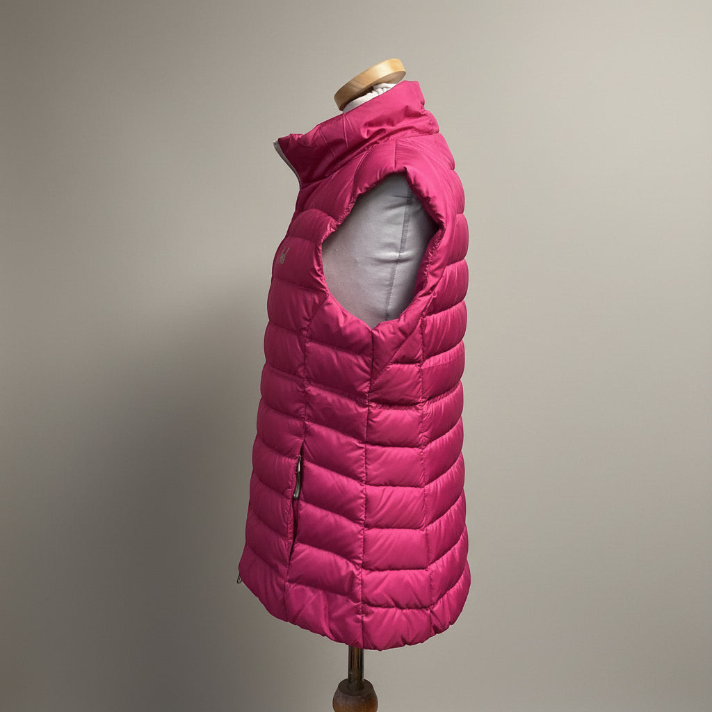 Spyder hot pink puffer vest, size L