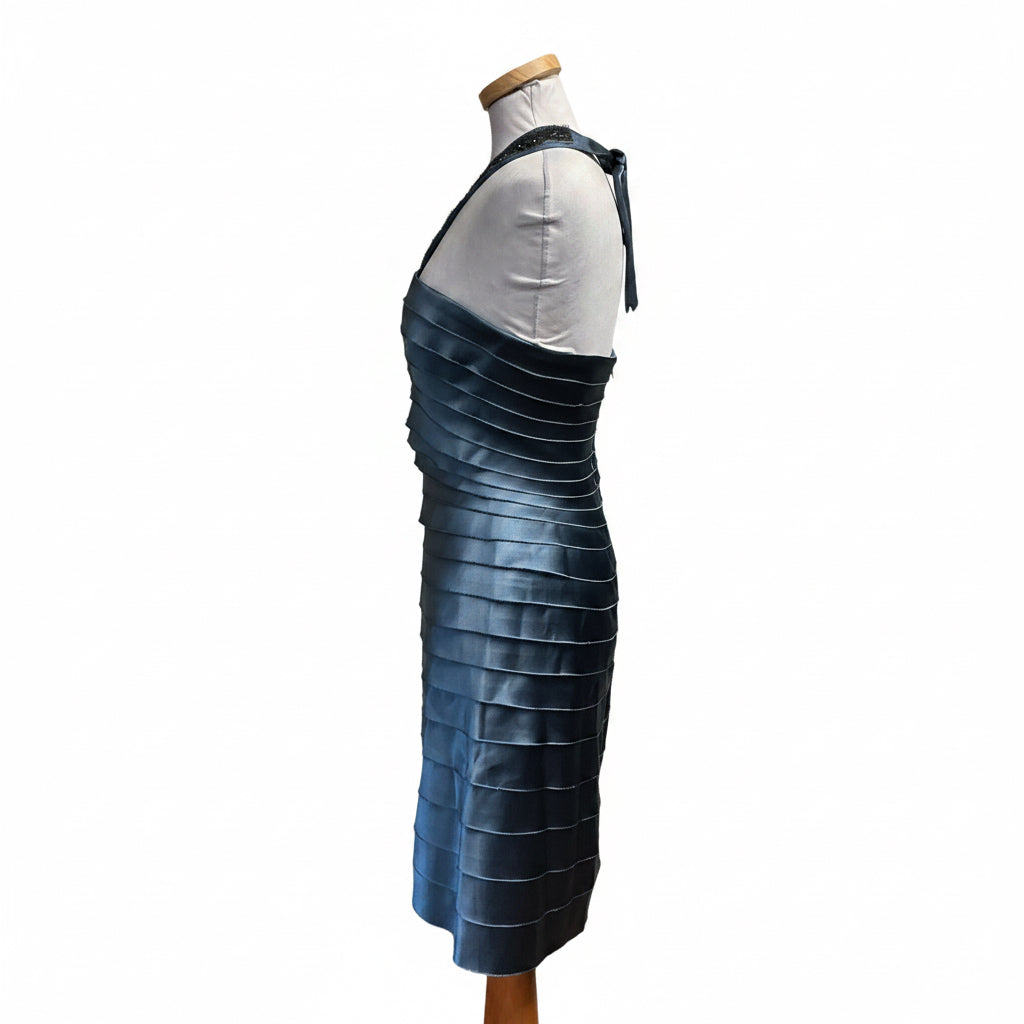BCBG midnight blue halter dress, size 6