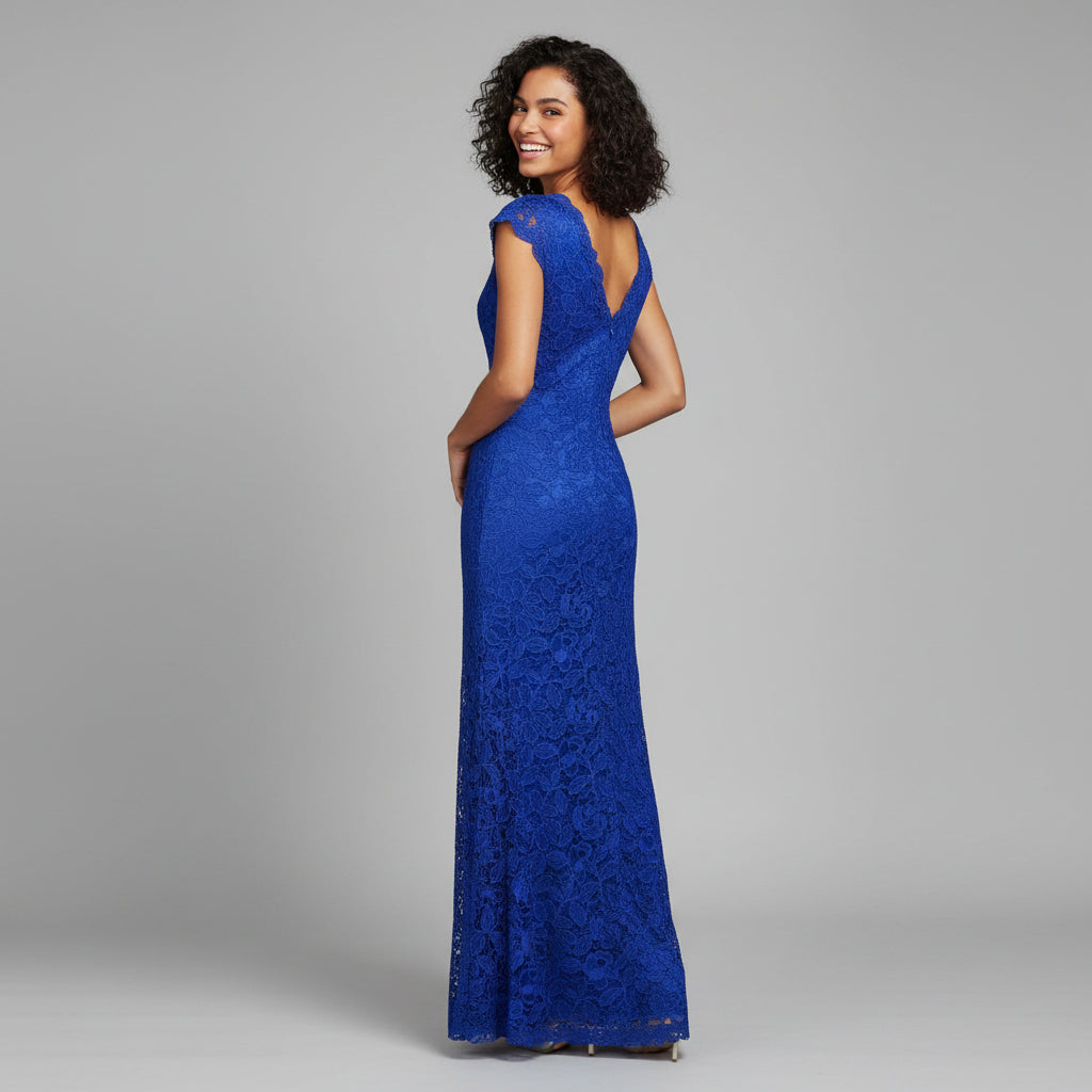 Tadashi Shoji cobalt lace dress, size 4