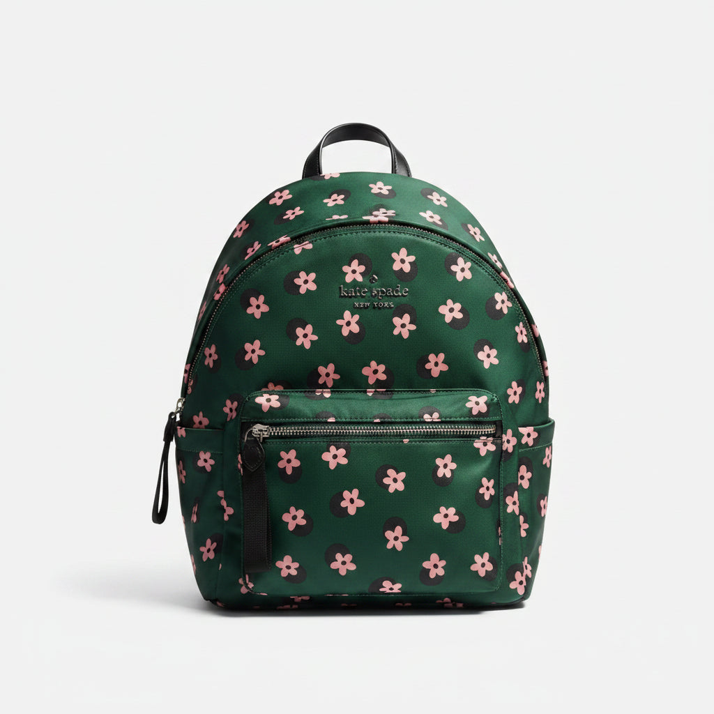 Kate Spade green floral Chelsea backpack