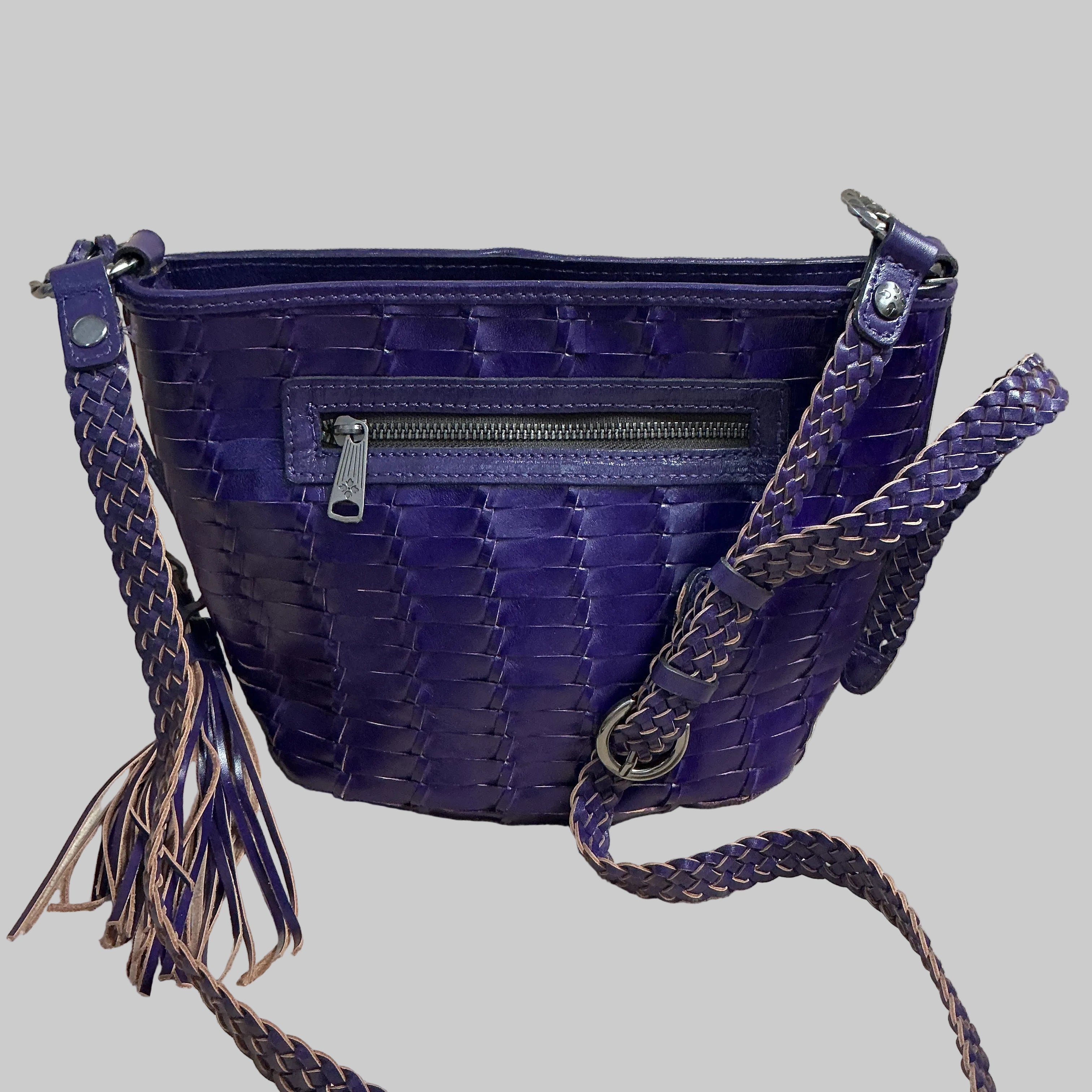 Patricia Nash purple leather Iverna shoulder bag