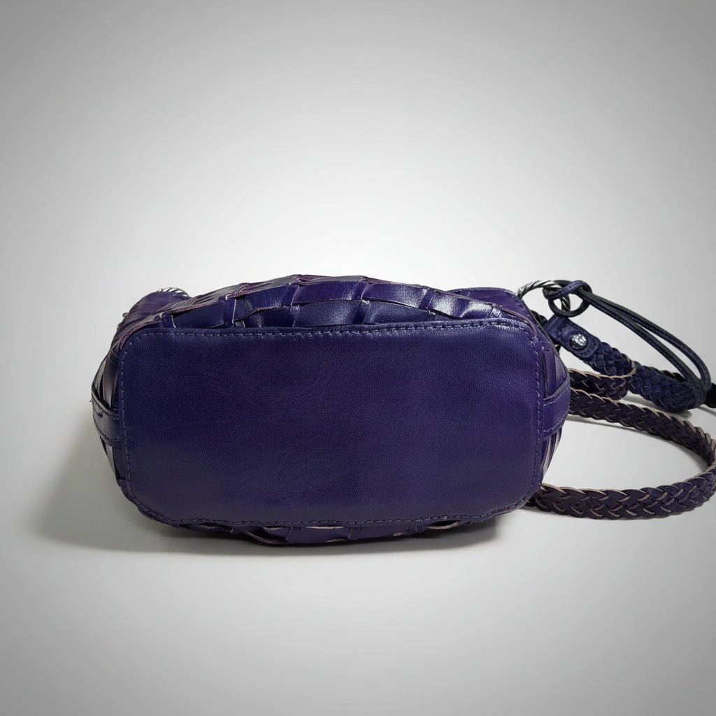 Patricia Nash purple leather Iverna shoulder bag