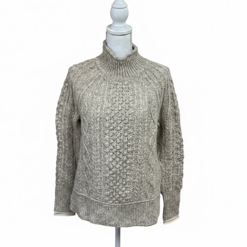 Alex Mill gray Camil Cable sweater, size XS
